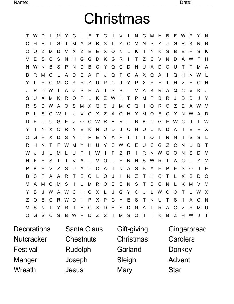 Christmas Word Search