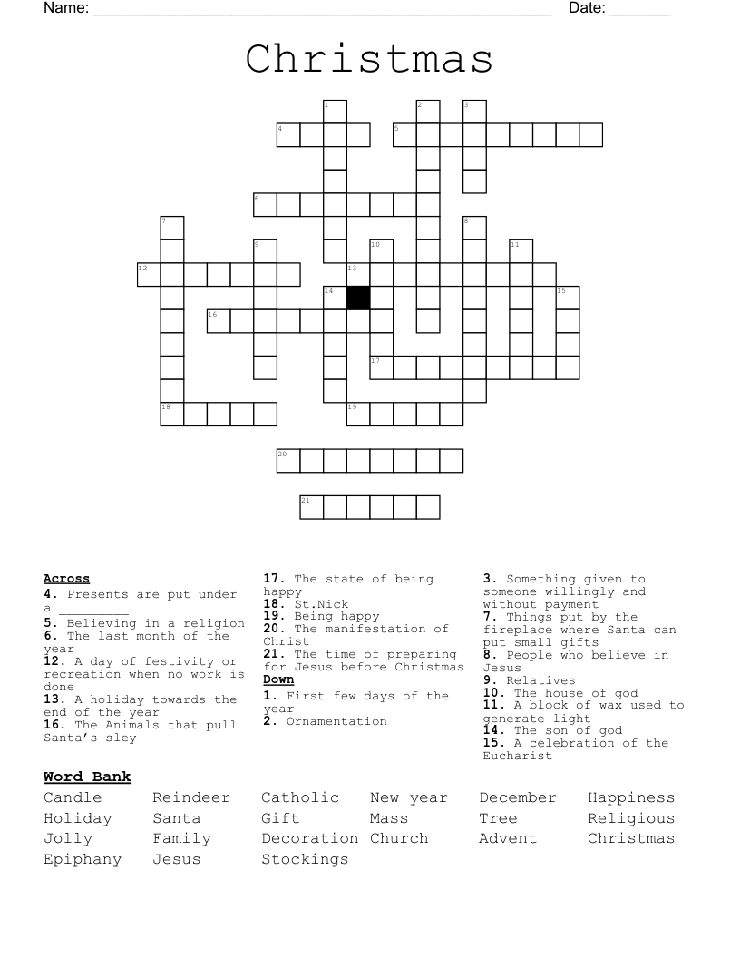 Christmas Crossword
