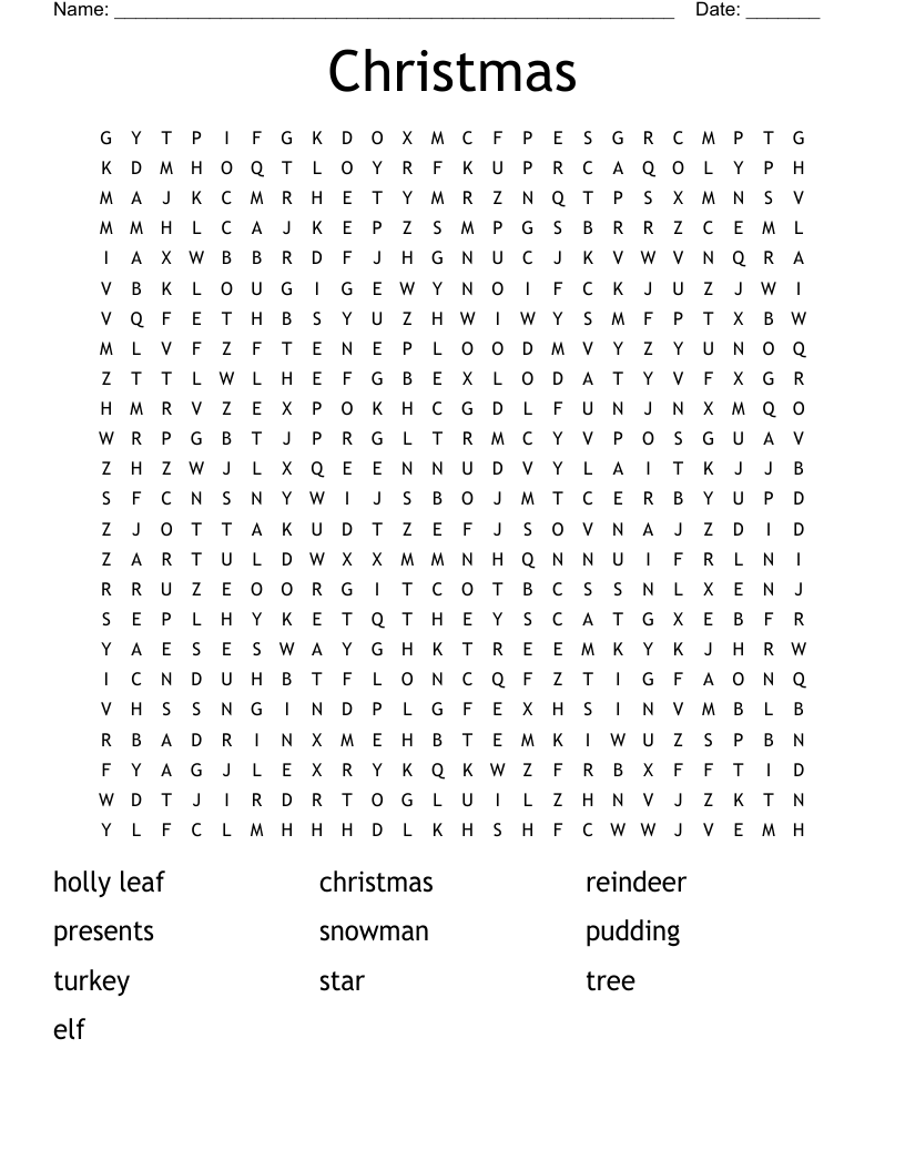 Christmas Word Search