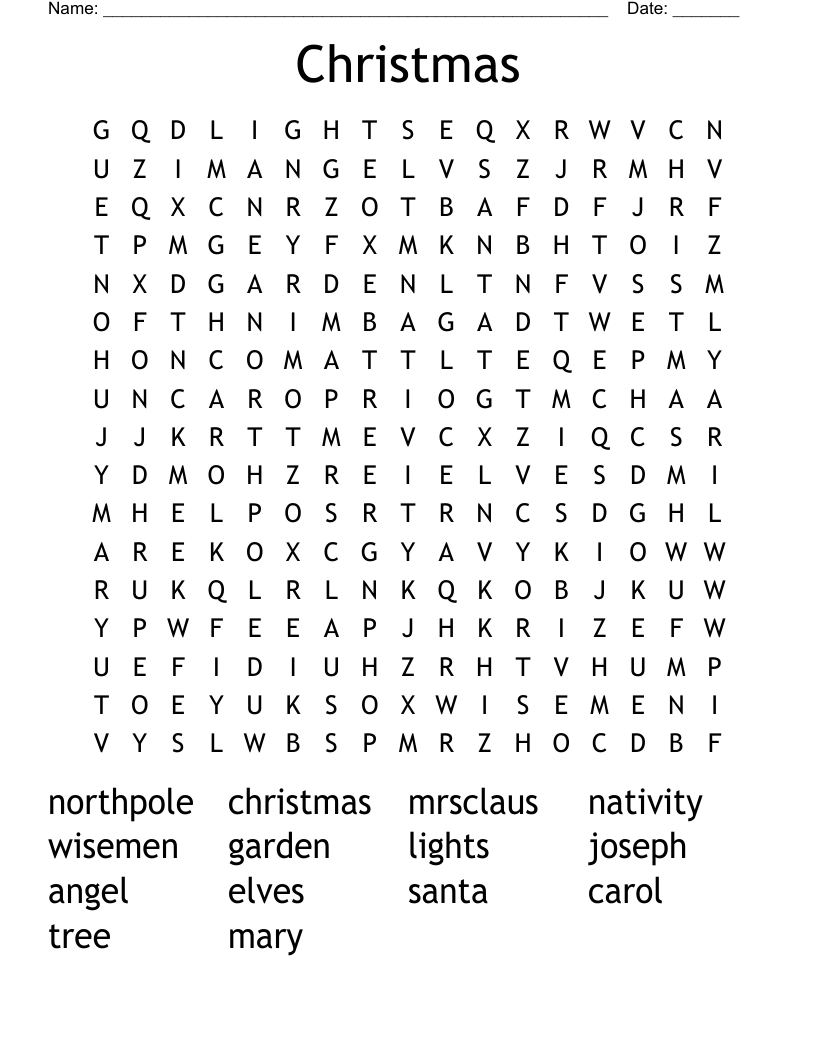 Christmas Word Search