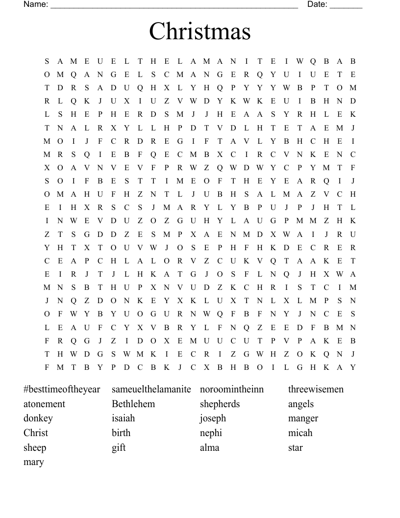 Christmas Word Search