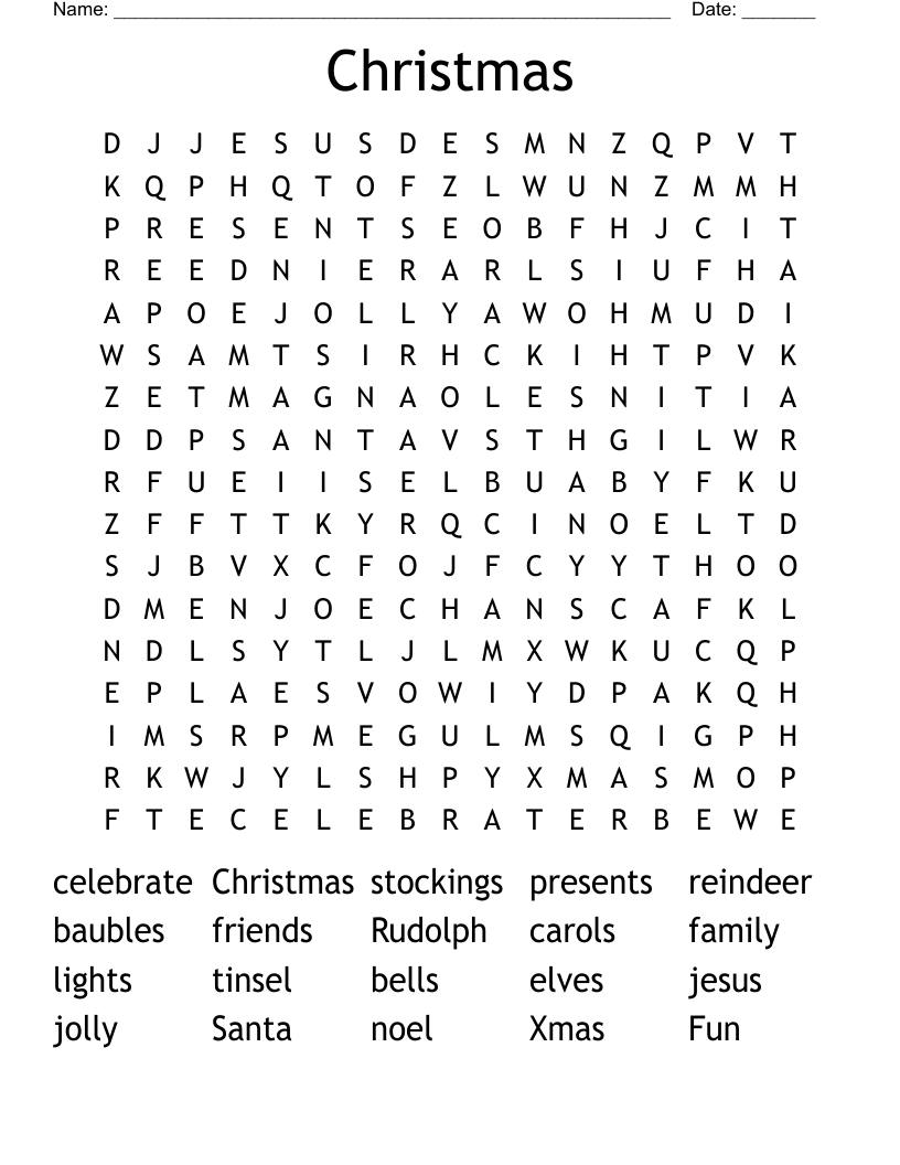 Christmas Word Search
