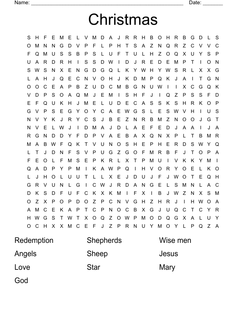 Christmas Word Search