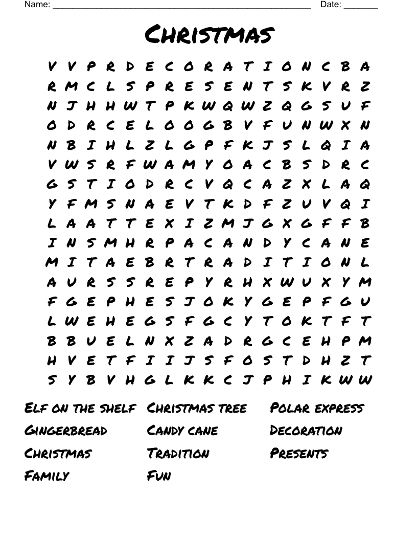 Christmas Word Search