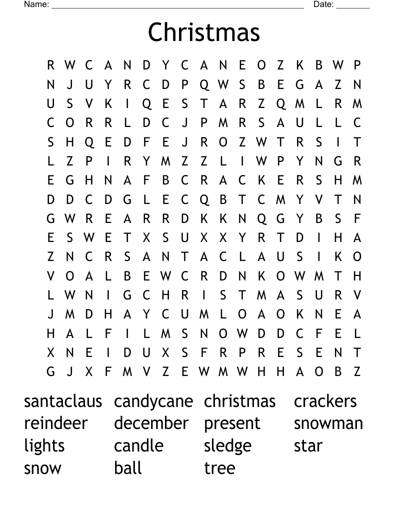 Christmas Word Search