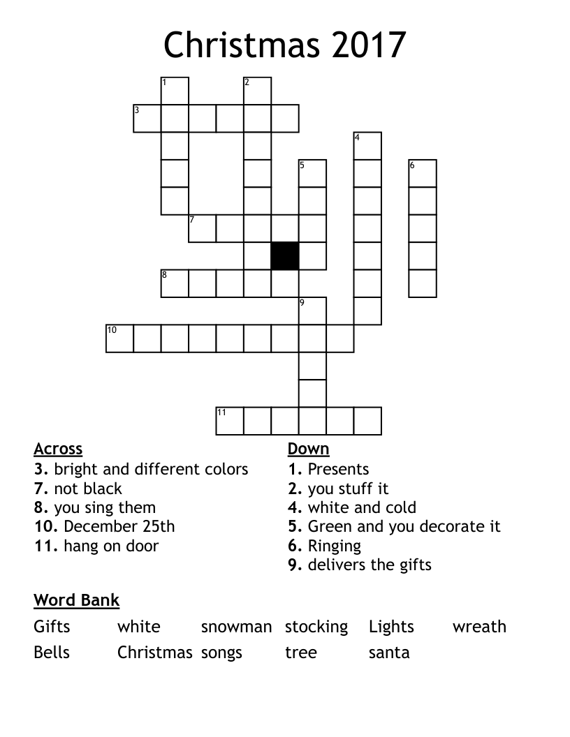 Christmas 2017 Crossword