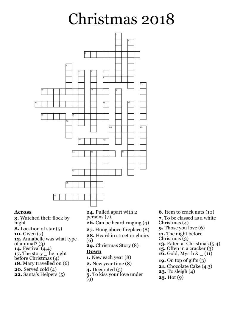 Christmas 2018 Crossword