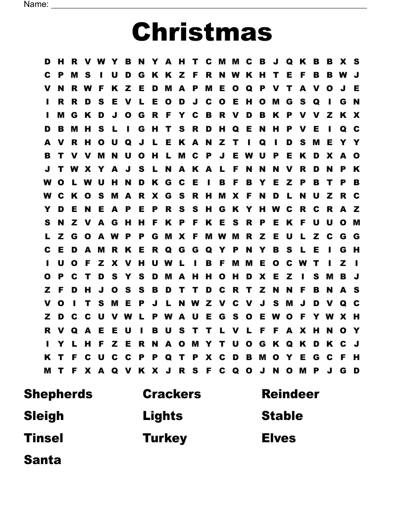 Christmas Word Search