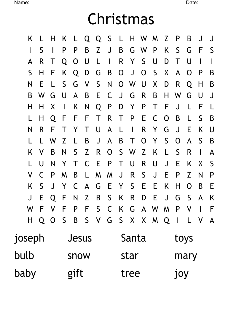 Christmas Word Search
