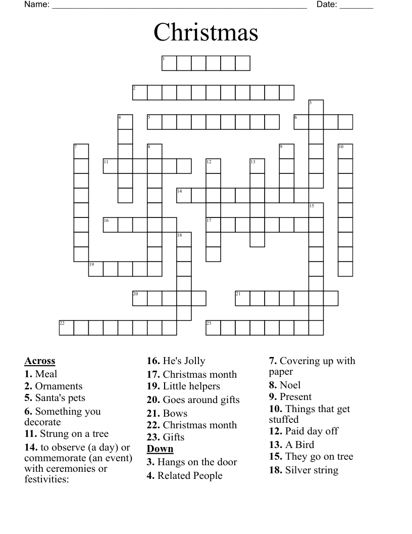 Christmas Crossword