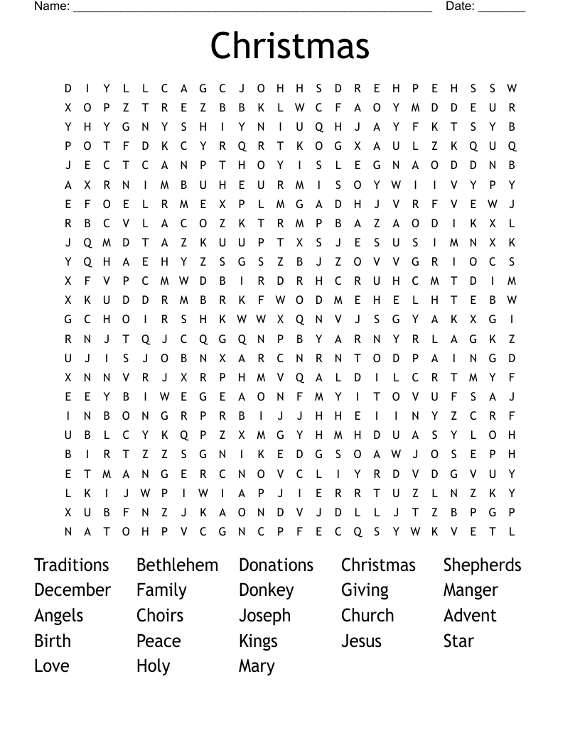 Christmas Word Search