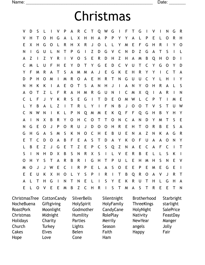 Christmas Word Search