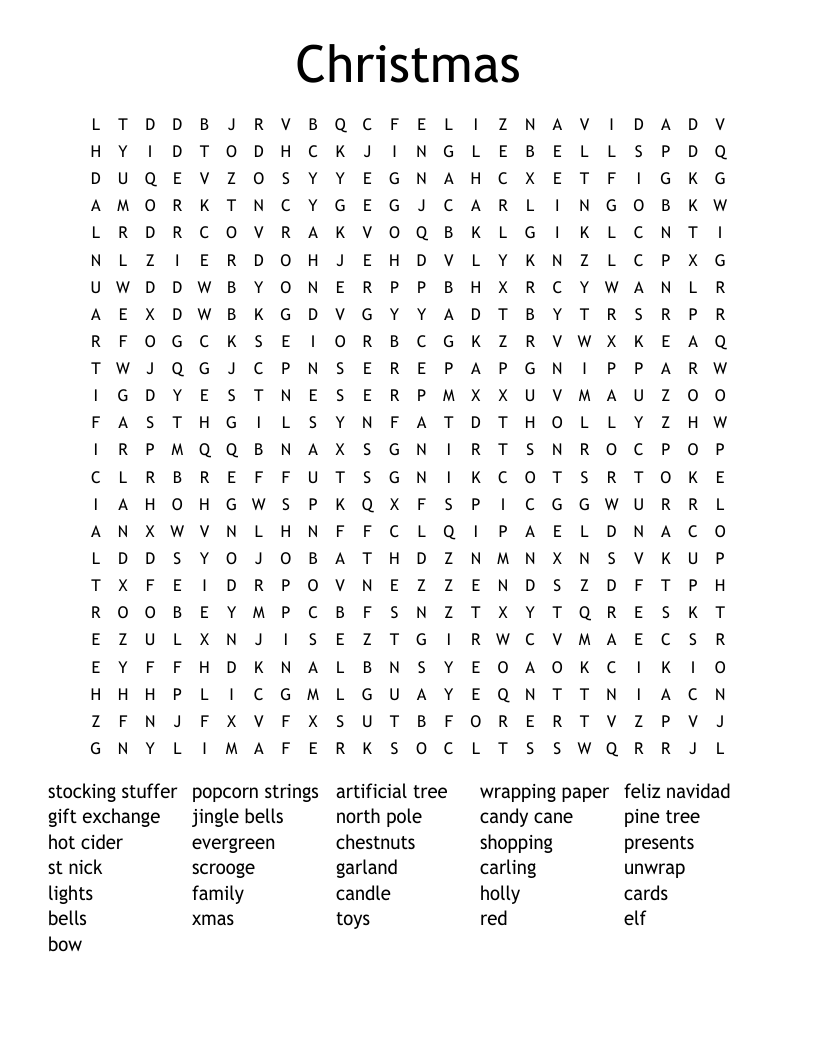 Christmas Word Search