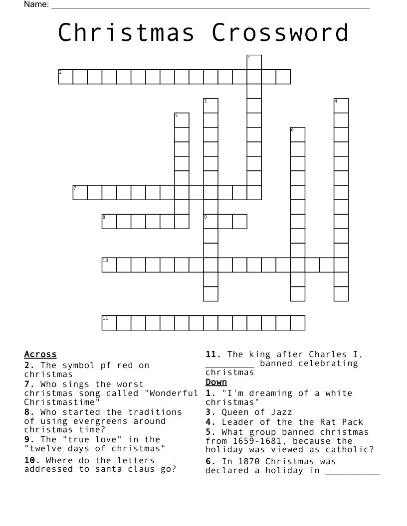 Christmas Crossword
