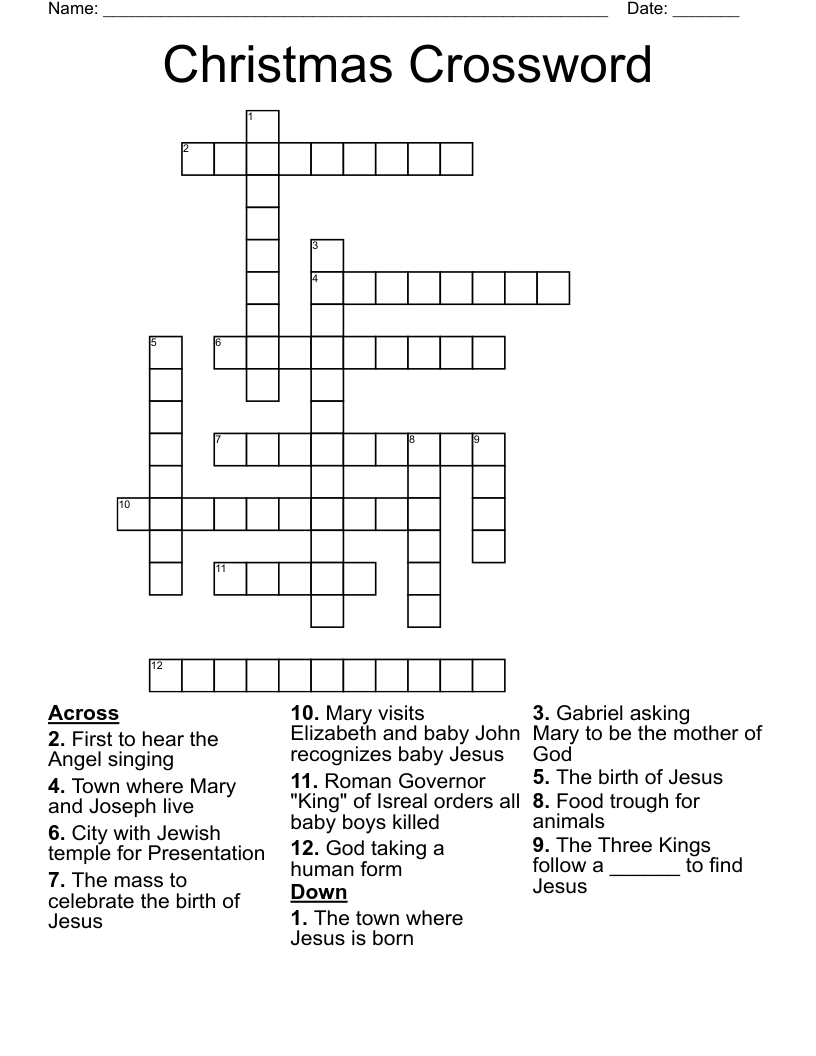 Christmas Crossword