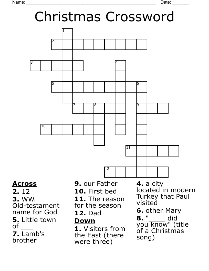 Christmas Crossword