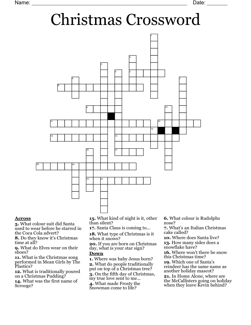 Christmas Crossword
