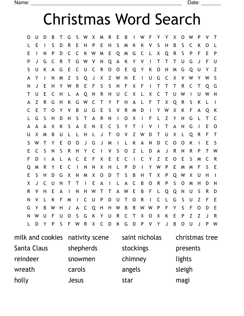 Christmas Word Search
