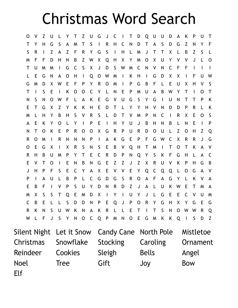Christmas Word Search