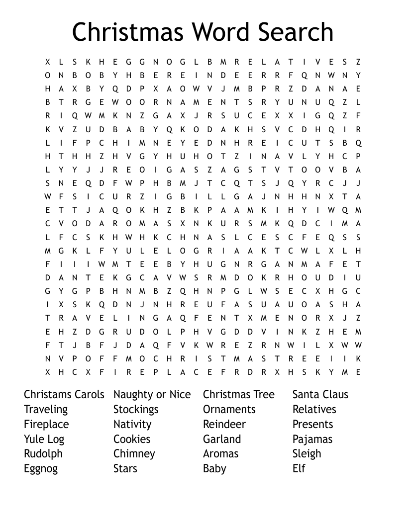 Christmas Word Search