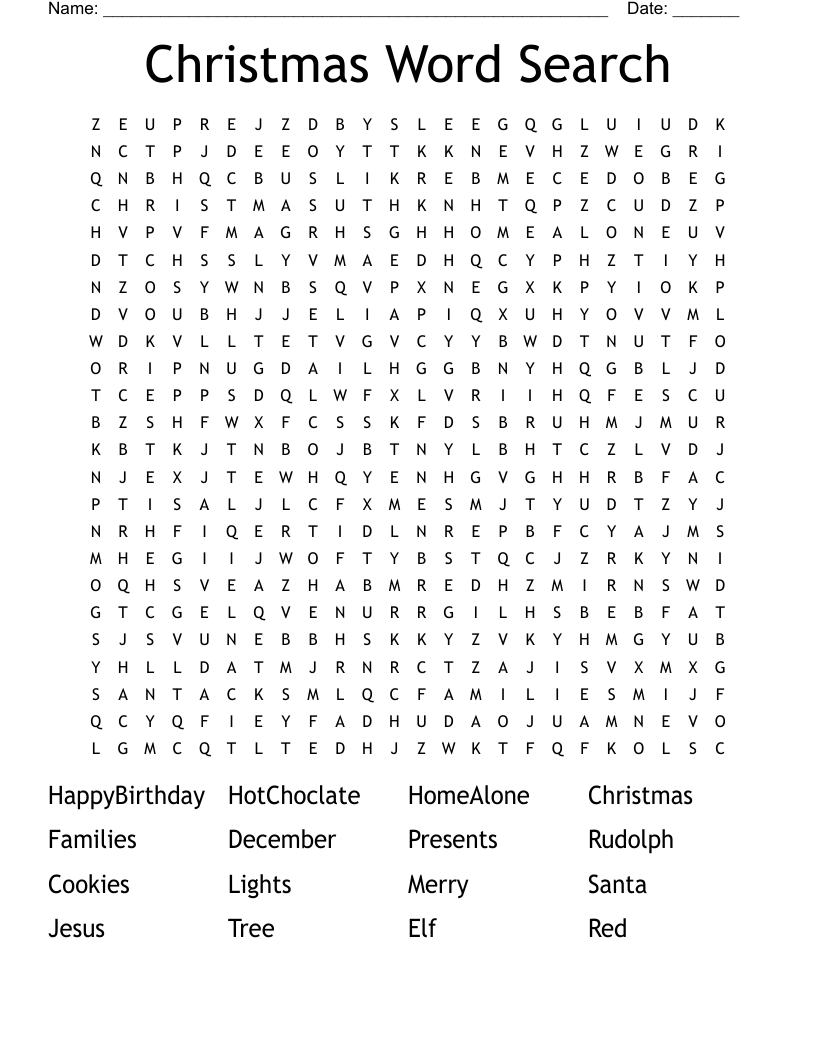 Christmas Word Search