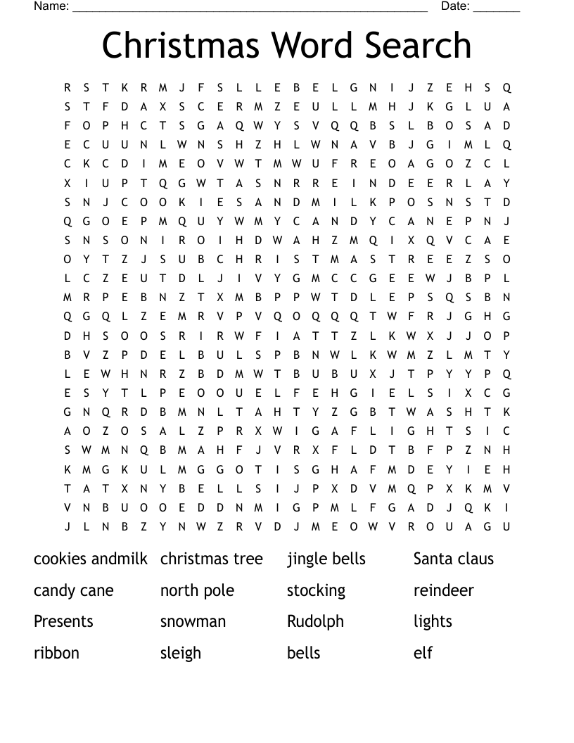 Christmas Word Search