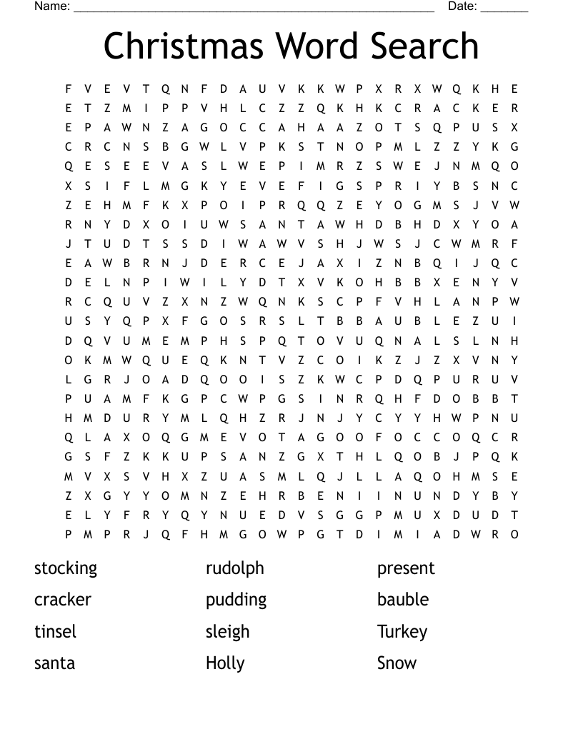 Christmas Word Search