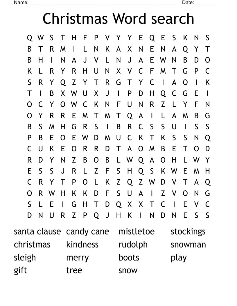Christmas Word search