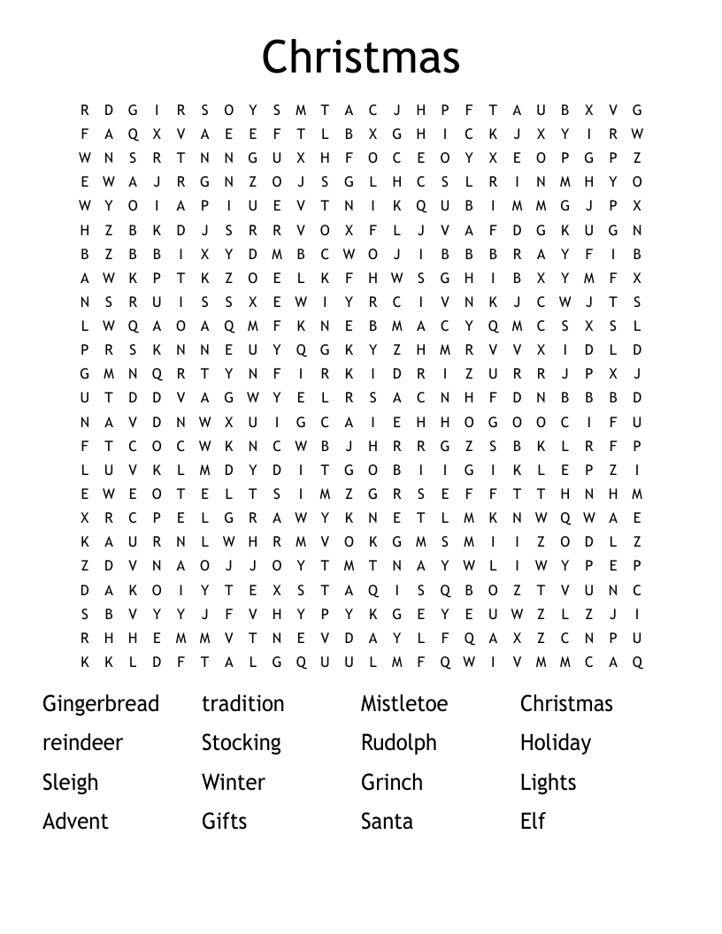 Christmas  Word Search