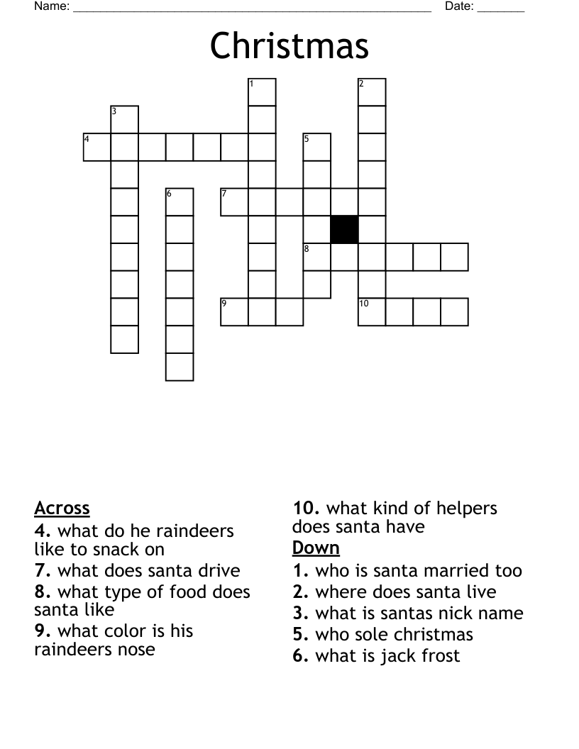 Christmas  Crossword