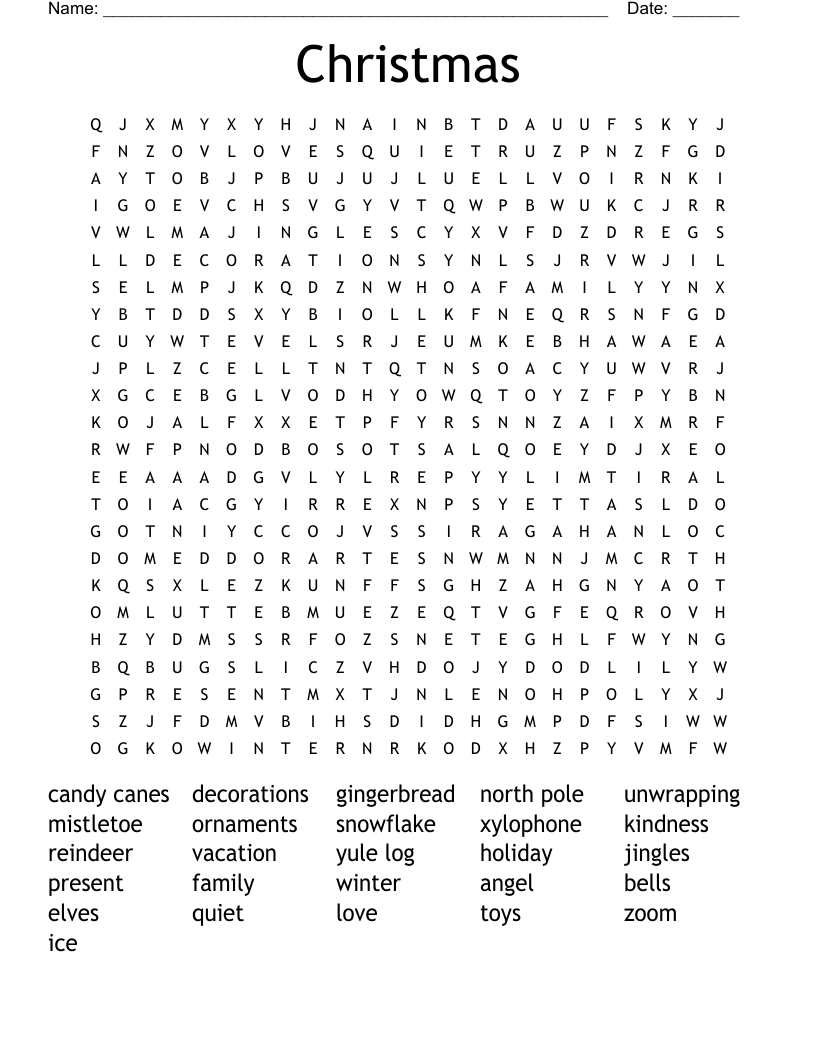 Christmas  Word Search