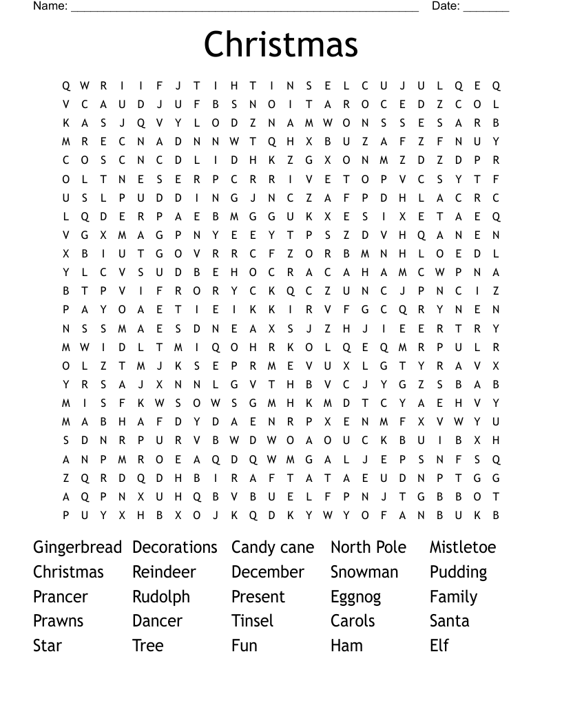 Christmas  Word Search