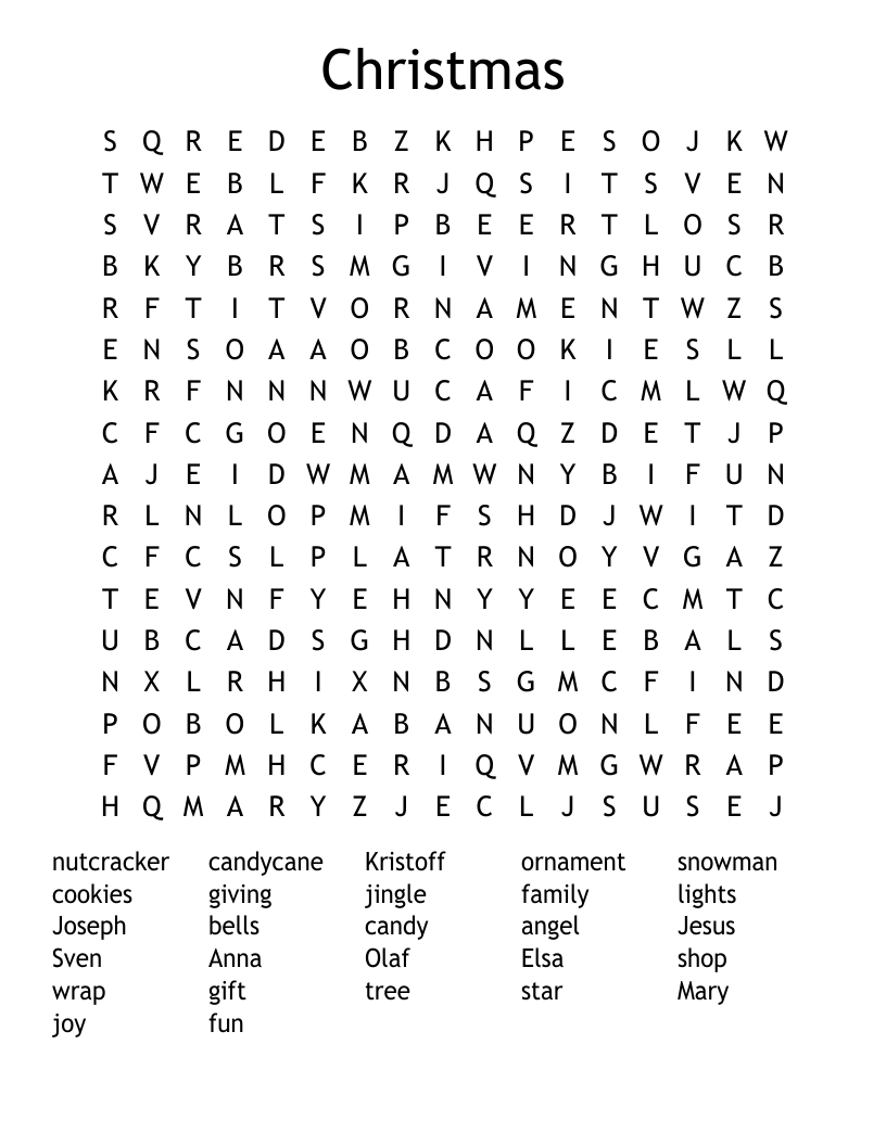 Christmas  Word Search