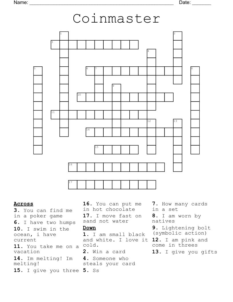 Poker fast action game crossword puzzle clue