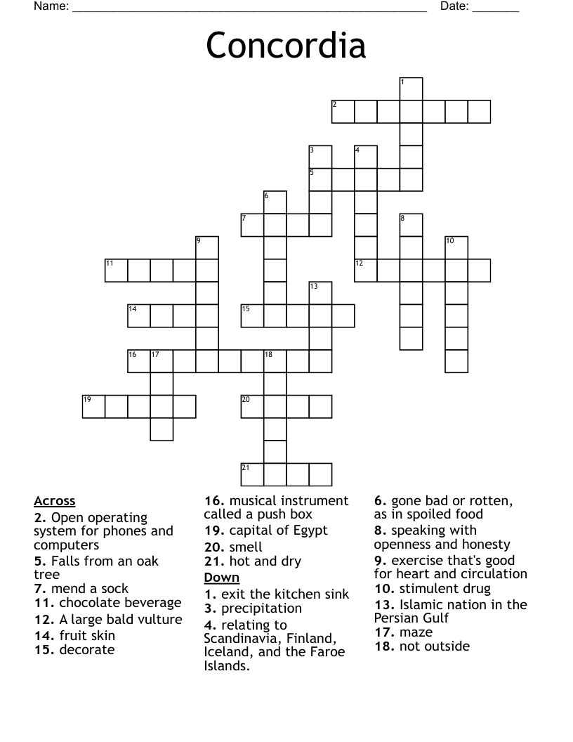 Concordia Crossword
