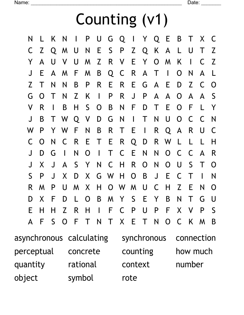 Counting (v1) Word Search