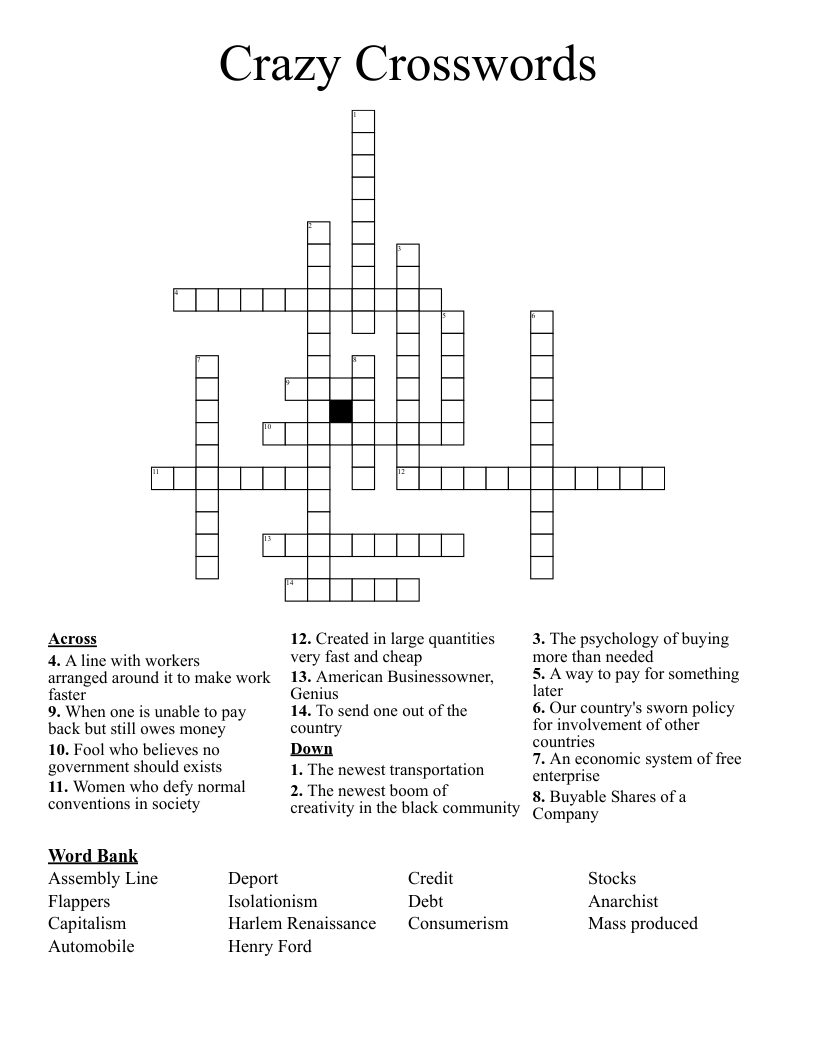 Crazy Crosswords