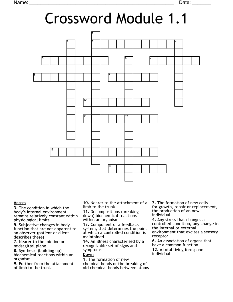 Crossword Module 1.1 WordMint