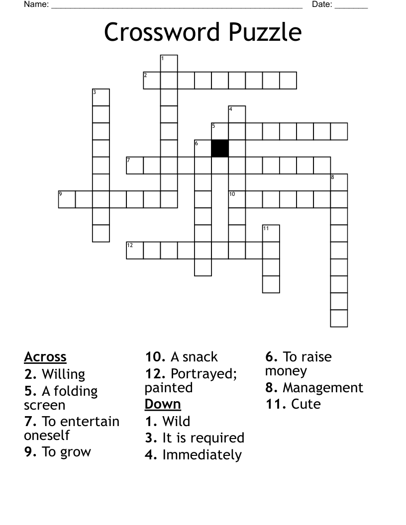 Crossword Puzzle 