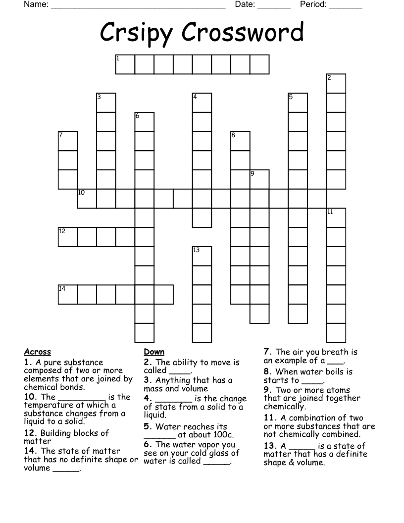 Crsipy Crossword