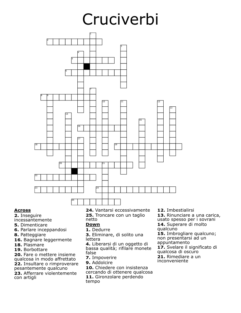 Cruciverbi Crossword