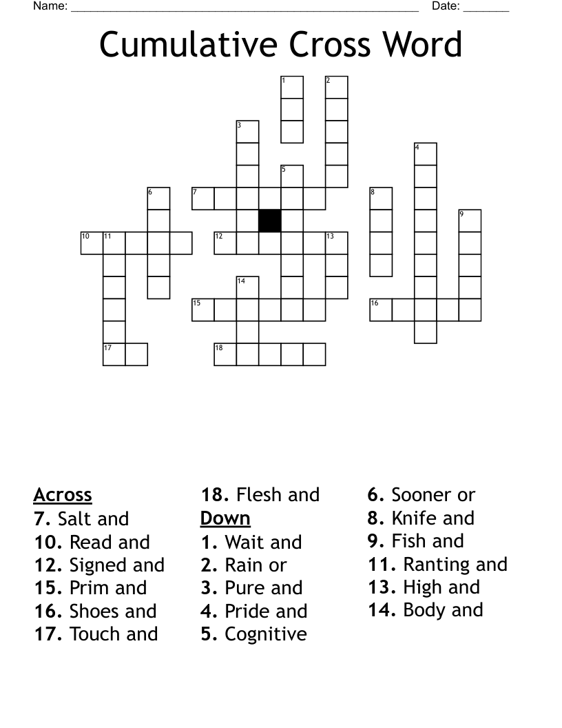 Cumulative Cross Word