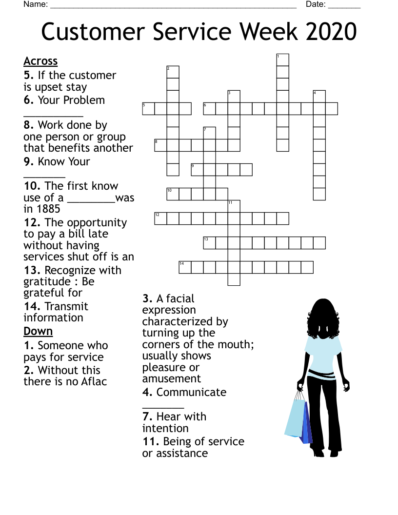 Customer Service Week Crossword WordMint
