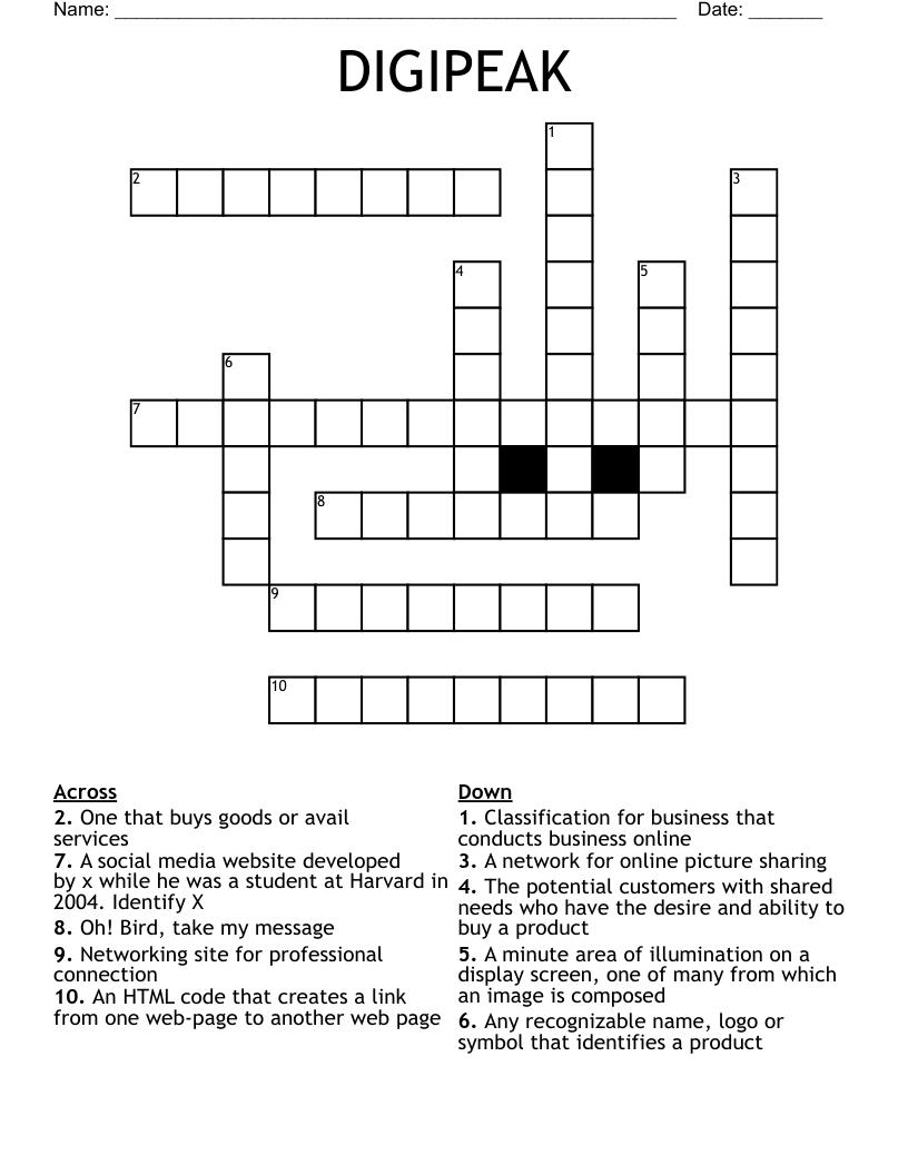 DIGIPEAK Crossword