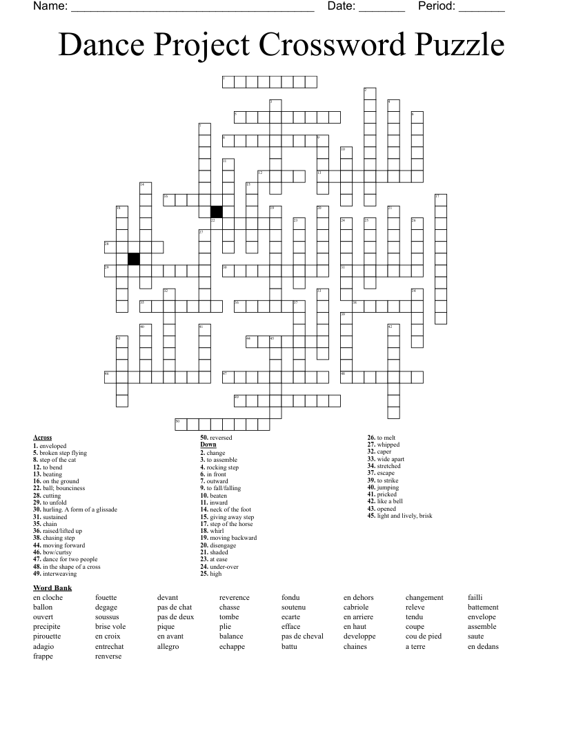 2010 Dance Craze Crossword Clue Ballet Costumes Clue