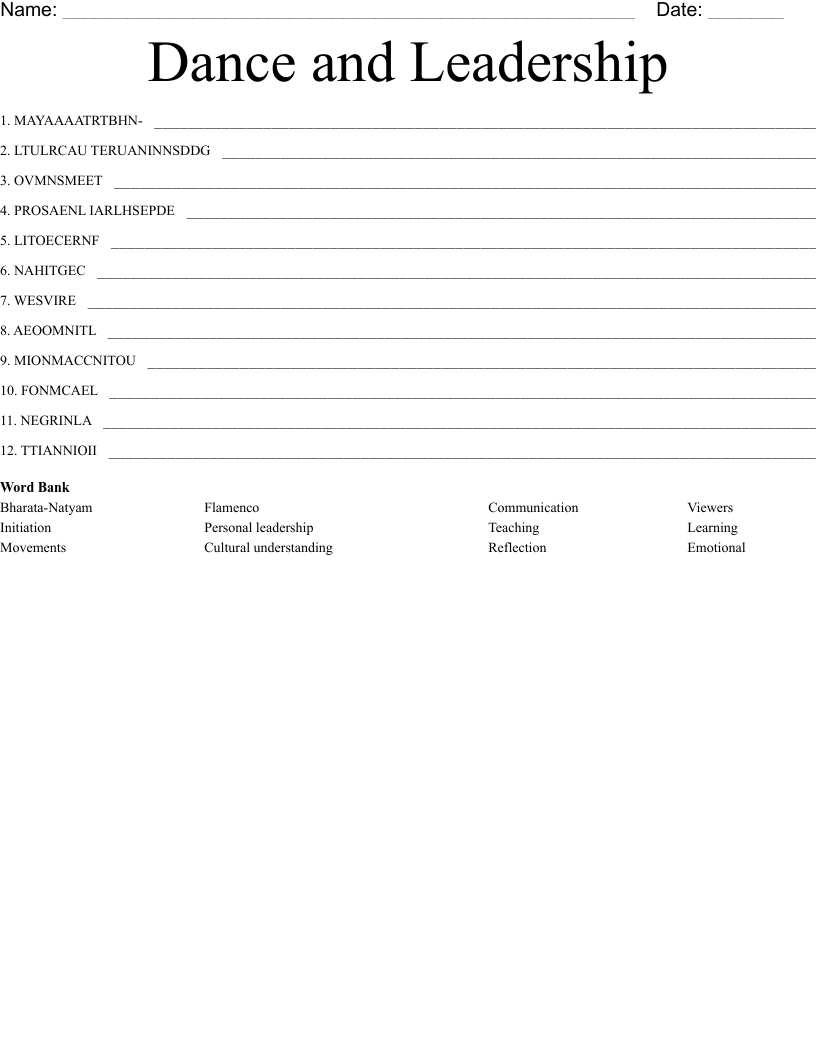 Dance and Leadership