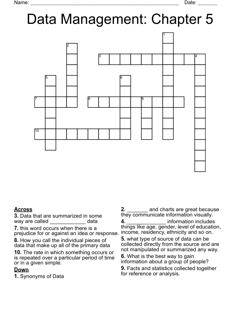 Data Management: Chapter 5 