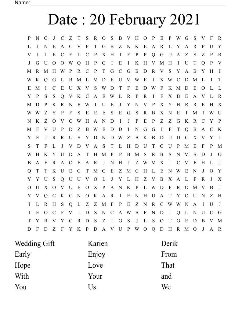 Date : 20 February 2021 