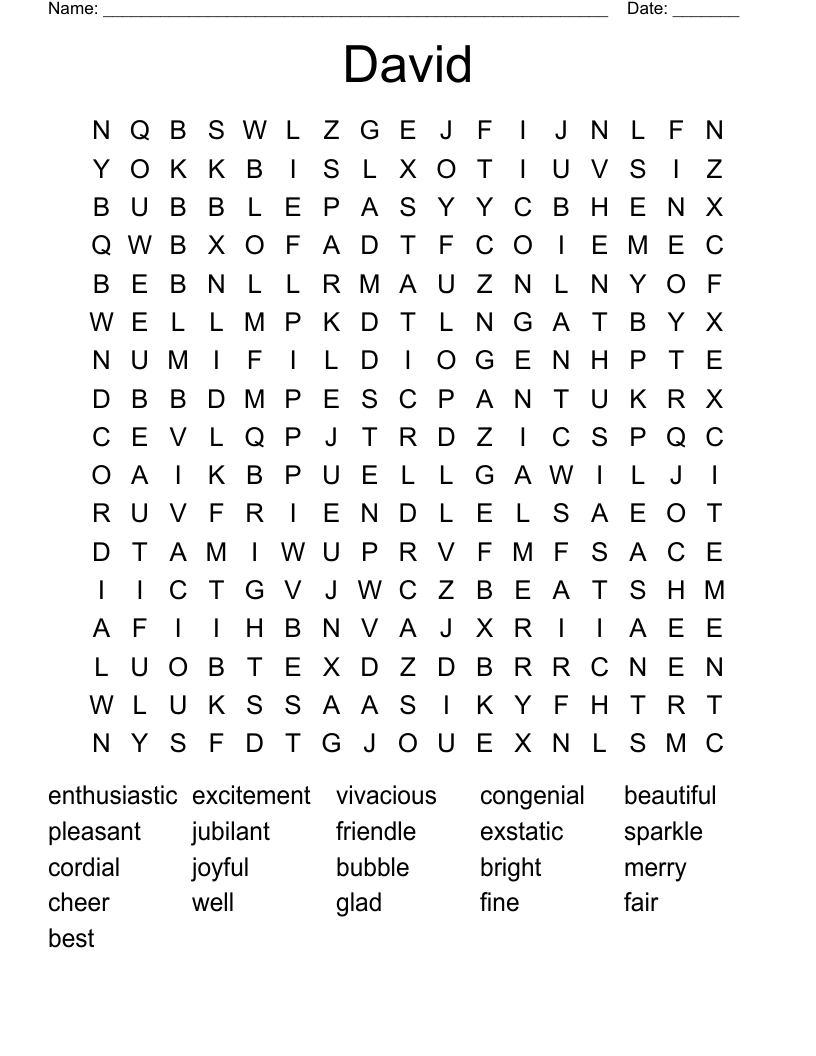 David Word Search