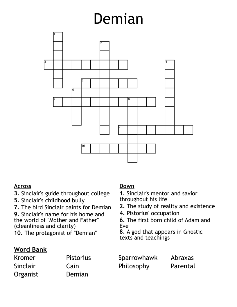 Demian     Crossword